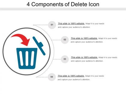 4 components of delete icon