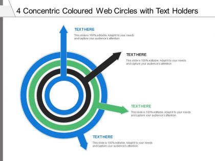 4 concentric coloured web circles with text holders