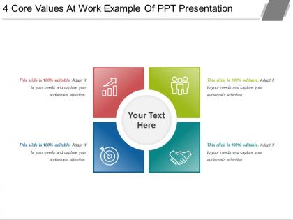 4 core values at work example of ppt presentation