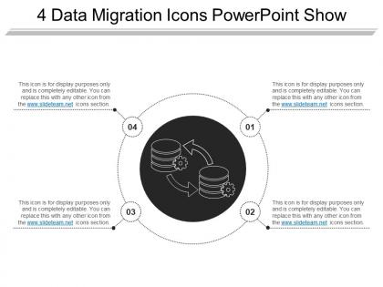 4 data migration icons powerpoint show