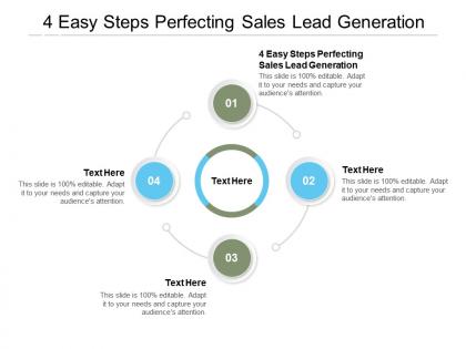 4 easy steps perfecting sales lead generation ppt powerpoint presentation pictures visual aids cpb