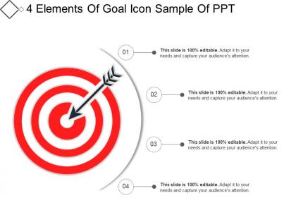 4 elements of goal icon sample of ppt