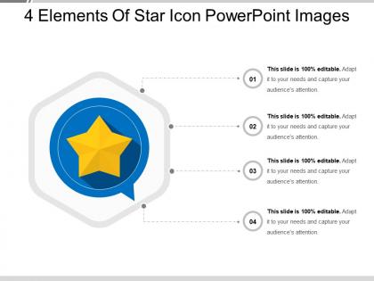 4 elements of star icon powerpoint images