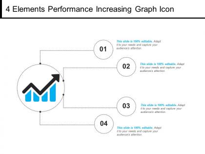 4 elements performance increasing graph icon