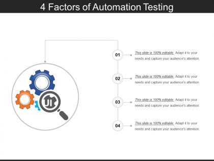 4 factors of automation testing ppt images gallery