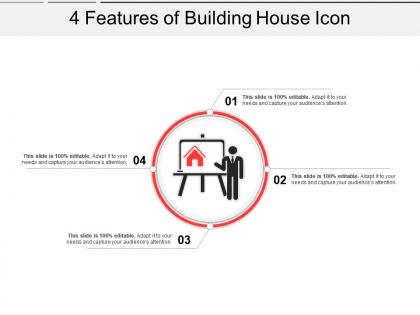 4 features of building house icon powerpoint slide