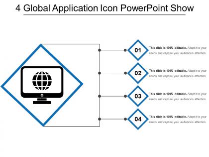 4 global application icon powerpoint show