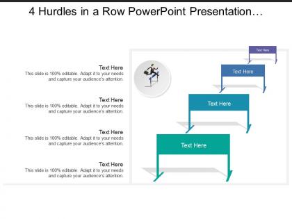 4 hurdles in a row powerpoint presentation templates