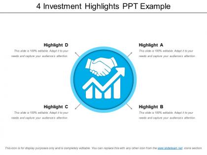 4 investment highlights ppt example