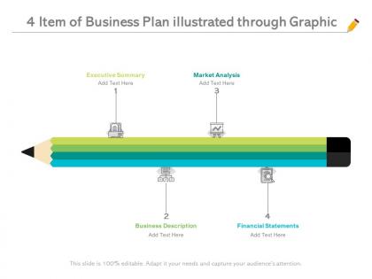 4 item of business plan illustrated through graphic