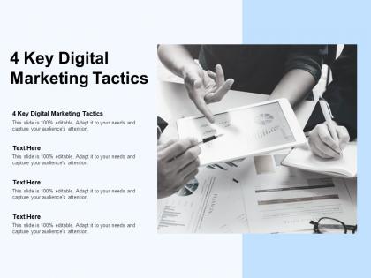 4 key digital marketing tactics ppt powerpoint presentation slides example topics cpb
