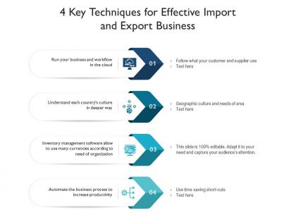 4 key techniques for effective import and export business