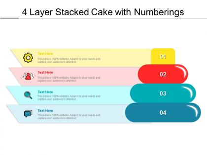 4 layer stacked cake with numberings