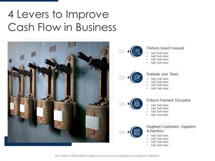 4 levers to improve cash flow in business