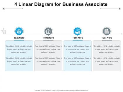 4 linear diagram for business associate infographic template