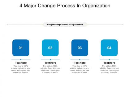 4 major change process in organization ppt powerpoint presentation portfolio brochure cpb