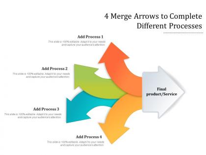 4 merge arrows to complete different processes