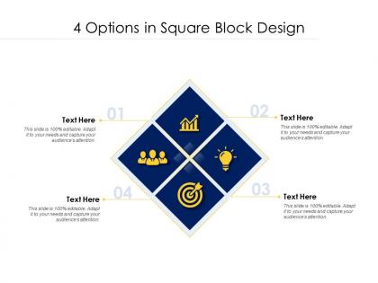 4 options in square block design