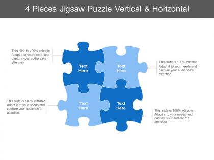 4 pieces jigsaw puzzle vertical and horizontal