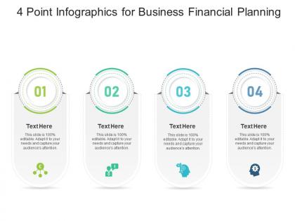 4 point for business financial planning infographic template