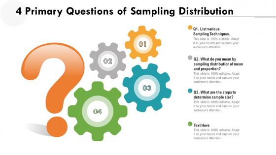 4 primary questions of sampling distribution