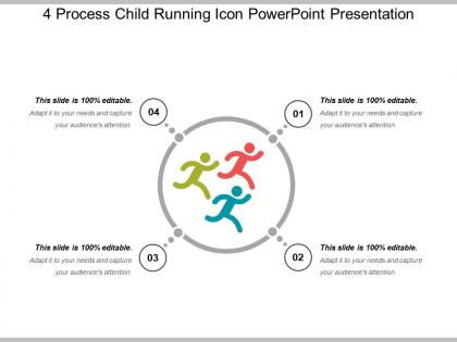 4 process child running icon powerpoint presentation