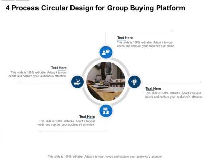 4 process circular design for group buying platform infographic template