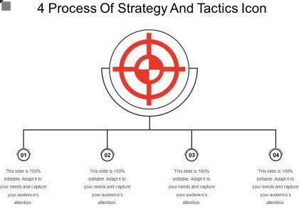 4 process of strategy and tactics icon