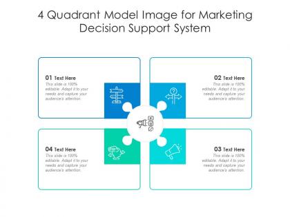 4 quadrant model image for marketing decision support system infographic template