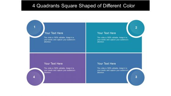 4 quadrants square shaped of different color