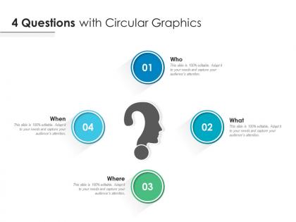 4 questions with circular graphics