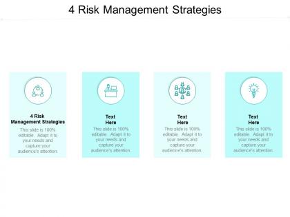 4 risk management strategies ppt powerpoint presentation infographic template cpb
