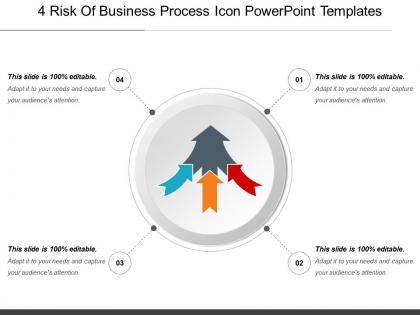 4 risk of business process icon powerpoint templates