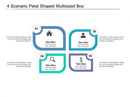 4 scenario petal shaped multisized box