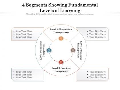 4 segments showing fundamental levels of learning