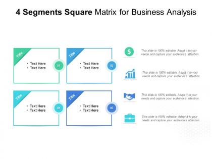 4 segments square matrix for business analysis
