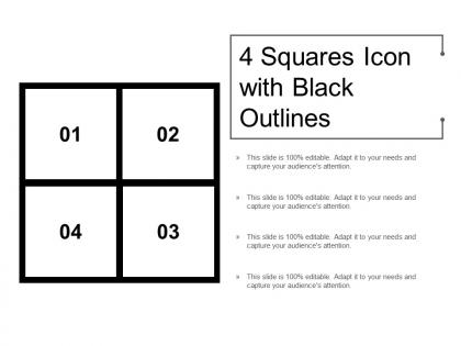 4 squares icon with black outlines