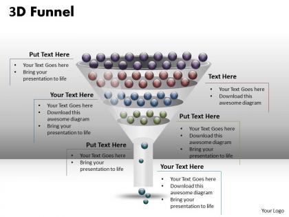 4 staged 3d funnel diagram