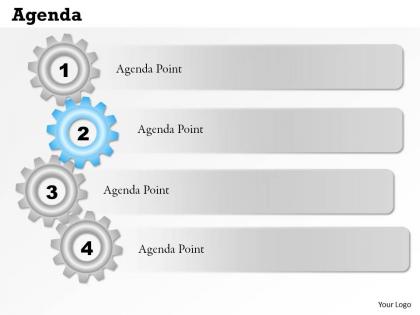 4 staged business agenda gear diagram 0214