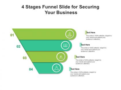 4 stages funnel slide for securing your business infographic template