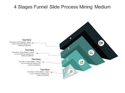 4 stages funnel slide process mining medium infographic template