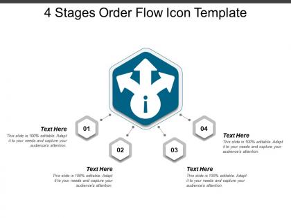 4 stages order flow icon template