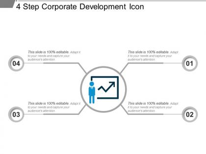 4 step corporate development icon sample of ppt