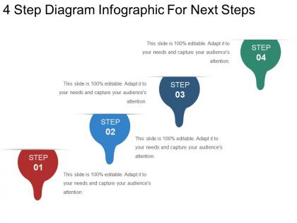 4 step diagram infographic for next steps powerpoint templates