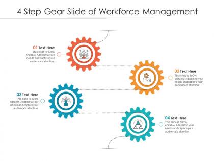 4 step gear slide of workforce management infographic template
