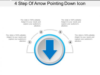 4 step of arrow pointing down icon