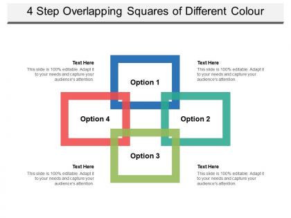 4 step overlapping squares of different colour