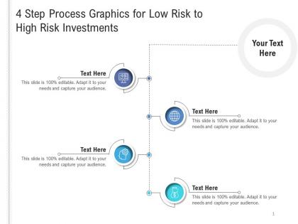 4 step process graphics for low risk to high risk investments infographic template