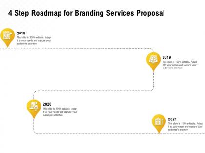 4 step roadmap for branding services proposal ppt powerpoint download