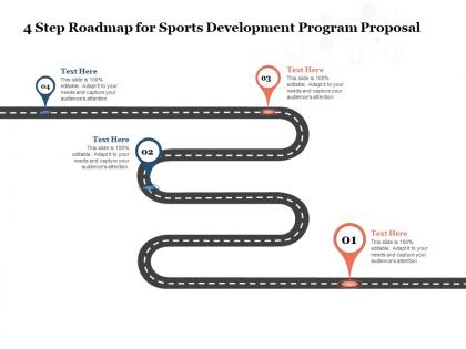 4 step roadmap for sports development program proposal ppt powerpoint presentation example